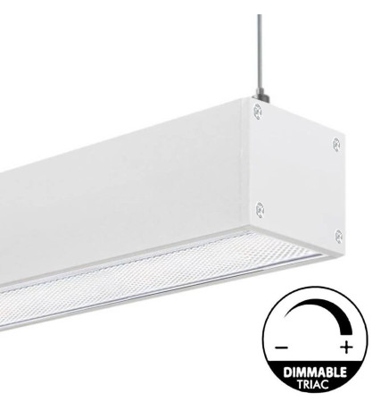 LED 72W Linear - 2 meters - Black - Strip Light + POSTDAM Pendant - UGR17