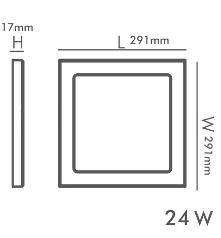 Downlight - Plafone Quadrato a LED - MOSS BIANCO - 24W REGOLABILE - CCT Colore Selezionabile