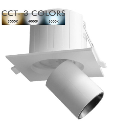6W Downlight LED - DIRECTIONAL PERISCOPIC - Square - CCT Selectable Color