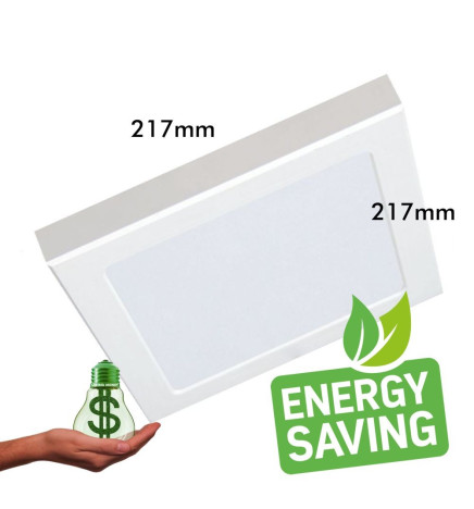 Downlight+  Plafonnier LED - Carré - MOSS BLANC - 18W AJUSTABLE - CCT Couleur Sélectionnable