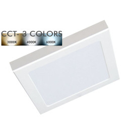Downlight + LED Ceiling Light - Square - MOSS WHITE - 18W ADJUSTABLE - Selectable CCT Color