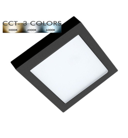 Downlight + LED-loftlampe - Firkant- MOSS - 24W JUSTERBAR - Vælgbar CCT-farve