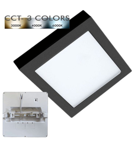 Downlight + LED-loftlampe - Firkant- MOSS - 24W JUSTERBAR - Vælgbar CCT-farve