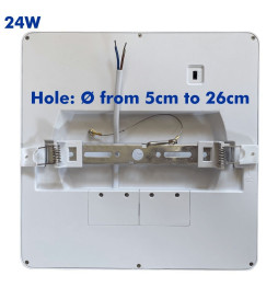 Downlight - Plafone Quadrato a LED - MOSS BIANCO - 24W REGOLABILE - CCT Colore Selezionabile