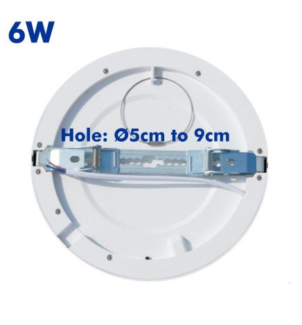 Downlight + Plafón LED - Circular- MOSS - 6W AJUSTABLE  - CCT Color Seleccionable