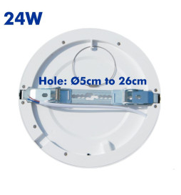 Downlight + LED Ceiling Light - Circular - MOSS - 24W ADJUSTABLE - Selectable CCT Color