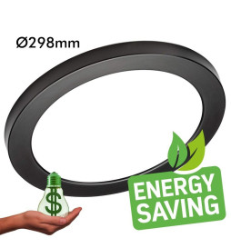 Downlight + LED-taklampe - Sirkulær - MOSS SVART - 24W JUSTERBAR - Velgbar CCT-farge