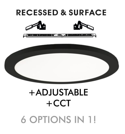 Downlight + LED Ceiling Light - Circular - BLACK MOSS - 24W - ADJUSTABLE - Selectable CCT Color