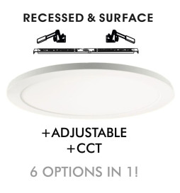 Downlight + LED Ceiling Light - Circular - MOSS - 24W ADJUSTABLE - Selectable CCT Color