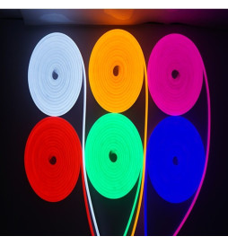 Neon LED - 5 metros - Roxo - LED 6mm - 12V - Corte 2,5cm