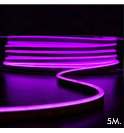 Neon LED - 5 metros - Roxo - LED 6mm - 12V - Corte 2,5cm