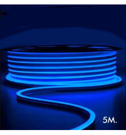 Neon LED - 5 mètres - BLEU - LED 6 mm - 12V - Coupe 2,5 cm