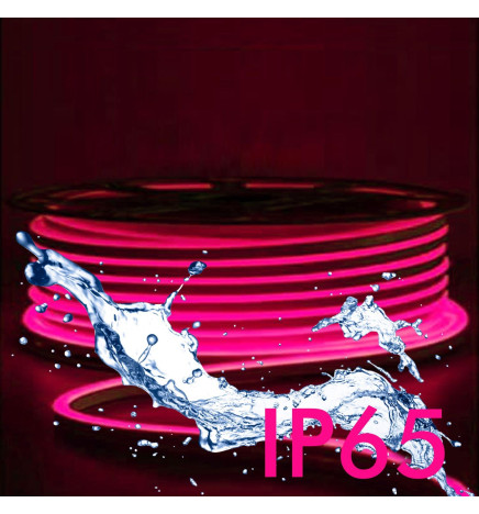LED-neon - 5 meter - ROSA - LED 6 mm - 12V - Skær 2,5 cm