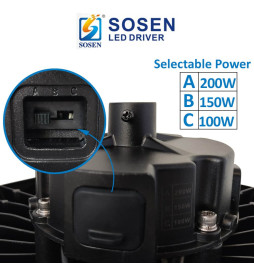 200W-150W -100W  High Bay LED UFO DIAMOND  SOSEN Driver - Dimmable 1-10V - 170lm/w - IP65