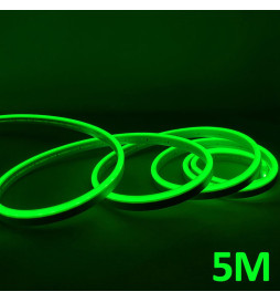 LED-Neon - 5 Meter - GRÜN - 6mm LED - 12V - Schnitt 2,5cm