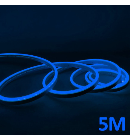 Neon LED - 5 mètres - BLEU - LED 6 mm - 12V - Coupe 2,5 cm