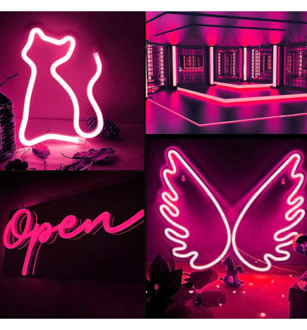 LED-neon - 5 meter - ROSA - LED 6 mm - 12V - Skær 2,5 cm