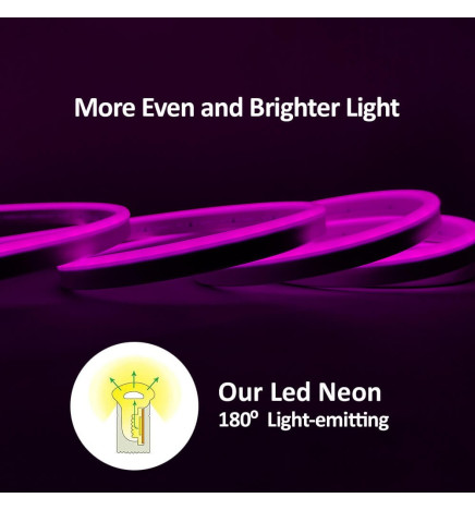 LED-Neon - 5 Meter - Lila - 6mm LED - 12V - Schnitt 2,5cm