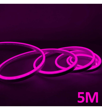 Neon LED - 5 metros - Roxo - LED 6mm - 12V - Corte 2,5cm