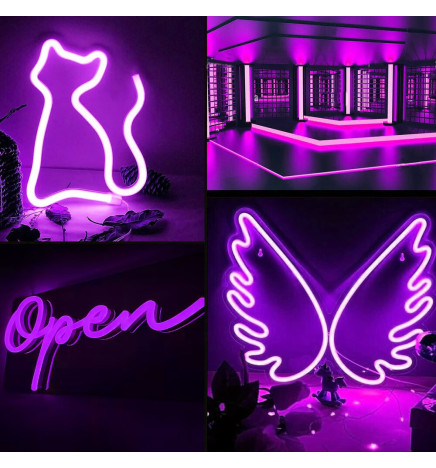 Neon LED - 5 metros - Roxo - LED 6mm - 12V - Corte 2,5cm