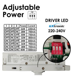 ROMA - LED-spårstrålkastare - Tri Phase -  40W-26W - ROME - GxTronic-driver - Justerbar optik 24º-60º - CCT - Valbar färg
