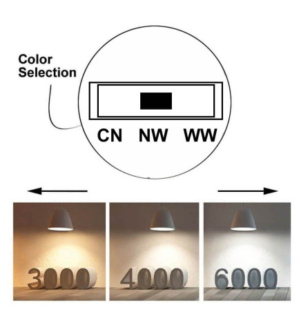 Faretto LED -binario trifase -  40W-26W - ROME - Driver GxTronic - Ottica regolabile 24º-60º - CCT - Colore selezionabile