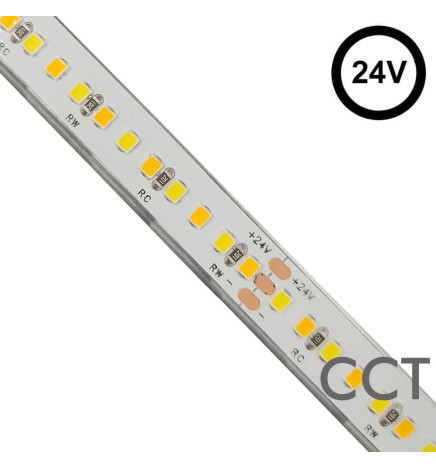 Striscia LED 24V | 240xLED/m | 5m | SMD2025 | CCT | 10W/M | IP20
