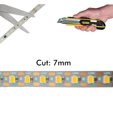 Tira LED 24V |130 LED/m | 5m | SMD2835 | 950Lm |11W/M | CRI93 | IP20