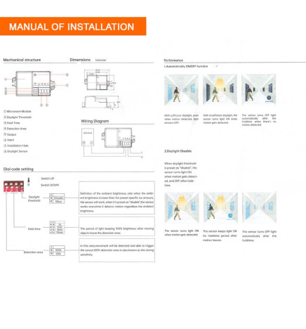 LED Ceiling Light - MicroWave Detector 24W - 20W - 16W - Motion Sensor - 2700K+CCT - OSRAM CHIP