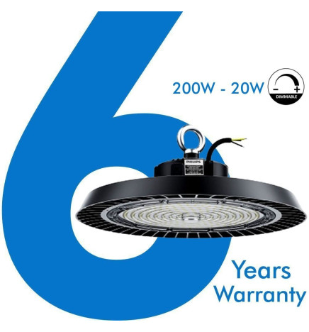 High Bay LED 150W -170Lm/W- UFO NEW ITALY PHILIPS XITANIUM - 1-10V DIM
