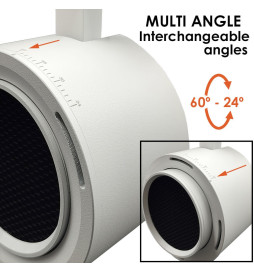 LED TrackLight - single-phase rails -  40W-26W - ROME - GxTronic Driver - Adjustable Optics 24º-60º -UGR13- CCT