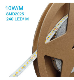 Striscia LED 24V | 240xLED/m | 5m | SMD2025 | CCT | 10W/M | IP20