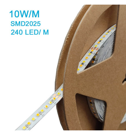 Striscia LED 24V | 240xLED/m | 5m | SMD2025 | CCT | 10W/M | IP20
