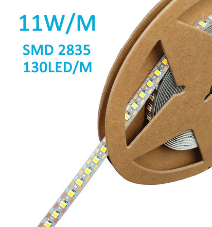 Tira LED 24V |130 LED/m | 5m | SMD2835 | 950Lm |11W/M | CRI93 | IP20