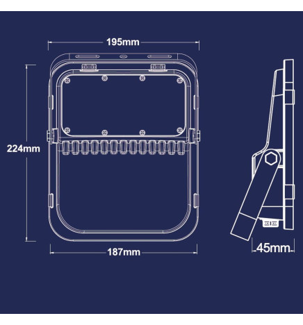 100W SOLAR LED Outdoor Floodlight  - ORION