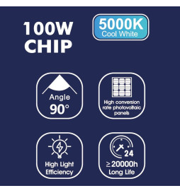 Projecteur LED SOLAR 100W - ORION