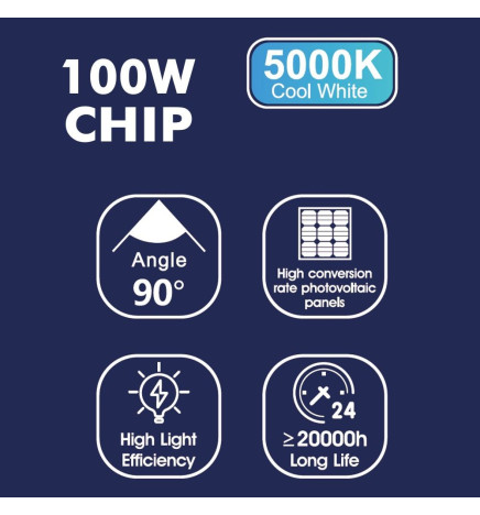 100W SOLAR LED Outdoor Floodlight  - ORION