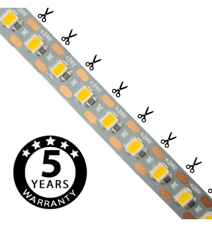 Tira LED 24V |130 LED/m | 5m | SMD2835 | 950Lm |11W/M | CRI93 | IP20
