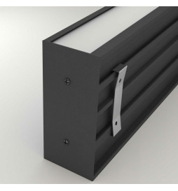 LED-Seinävalaisin - Lineaarinen - OULU MUSTA - 0.44m - 0.94m - 1.44m - 1.94m - IP54