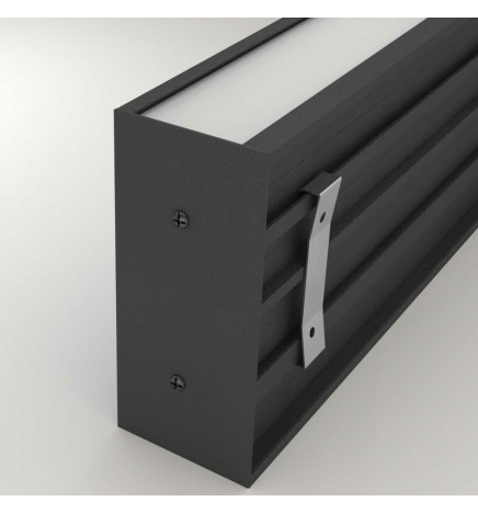 LED-Seinävalaisin - Lineaarinen - OULU MUSTA - 0.44m - 0.94m - 1.44m - 1.94m - IP54