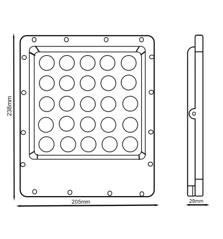 100W LED Outdoor Floodlight - Avant Pro - OSRAM CHIP DURIS E 2835 - 5 Years