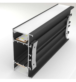LED-Seinävalaisin - Lineaarinen - OULU MUSTA - 0.44m - 0.94m - 1.44m - 1.94m - IP54