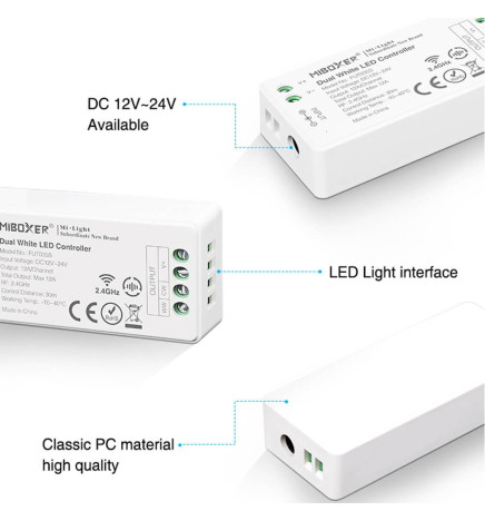 CCT Dual Mini RF Controller 4 Zones 12A + Remote Controller