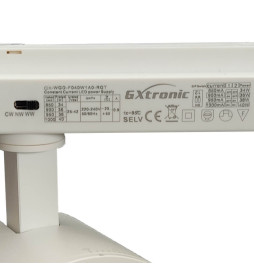 LED TrackLight - single-phase rails -  40W-26W - ROME - GxTronic Driver - Adjustable Optics 24º-60º -UGR13- CCT