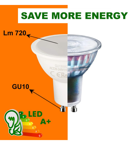 Spot  LED SMD 6W 120 ° GU10 - Osram Chip