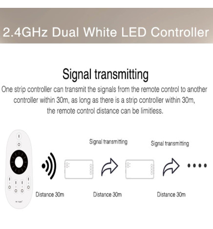CCT Dual Mini RF Controller 4 Zones 12A + Remote Controller