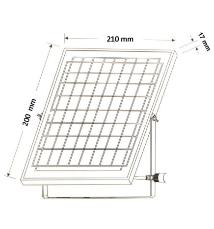 LED utendørs flomlys SOLCELLE 50W Avance - BRIDGELUX