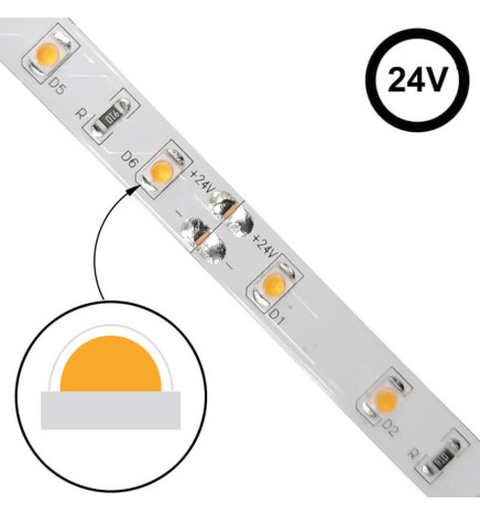 LED-remsa 24V | 60xLED/m | 10m | SMD2025 | 30º | 10W/M | IP20 | CRI90