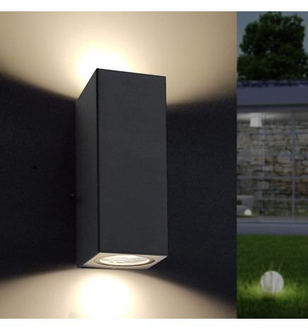 LED-væglampe - IP54 - GU10 x2