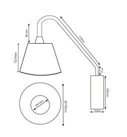 Applique a LED Nero - LERUM - Per E27 LED